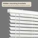 Cordless Room Darkening Venetian Blind - 27 Inch Width, 64 Inch Length, 2" Vinyl Slat Size - White - GII Luna Light Filtering Horizontal Mini Windows Blinds for Interior by Achim Home Decor