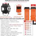 Abanen Upgraded Quick Fit 22mm Nylon Watch Bands for Garmin Fenix 8 47mm / Fenix 7 / epix Pro 47mm, Adjustable Webbing Sports Strap with Stainless Steel Clasp for Instinct 3 45mm, Fenix 6/5