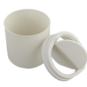 Tiny Trash Can with Swing Lid, Plastic Desktop Mini Waste Can, White