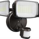 Olafus 80W Motion Sensor Outdoor Lights, 8000lm Hardwired Motion Flood Light, IP65 Waterproof LED Security Floodlights, 6500K Motion Detector Lights for Outside, Brown