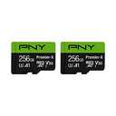 PNY 256GB Premier-X Class 10 U3 V30 microSDXC Flash Memory Card 2-Pack