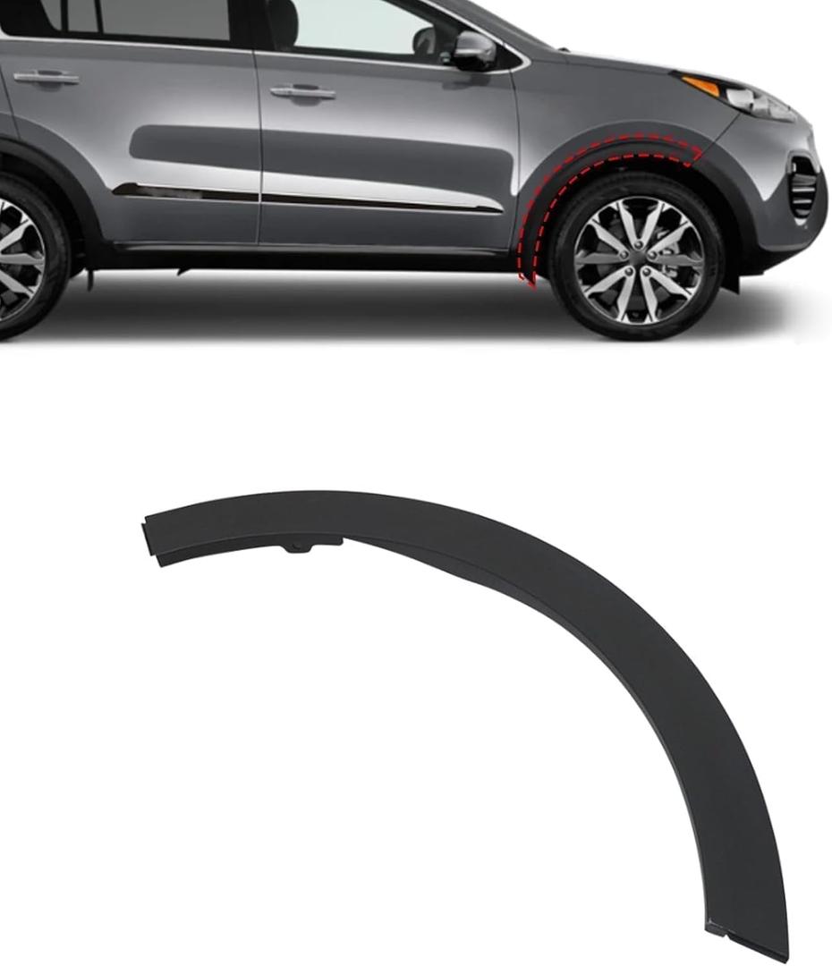 SecosAutoparts Fender Wheel Opening Molding Front Right Side Compatible with Kia Sportage 2017-2022 Replace# 87712D9000, 87712-D9000