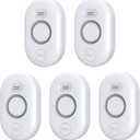 Water Leak Detector Sensor Alarm: Water Flooding Monitor for Home Adjustable Wet Moisture Alert Smart Sink Overflow Monitoring Pipe Leakage Drip Detection Warning for Basement Floor (5*Sensor)