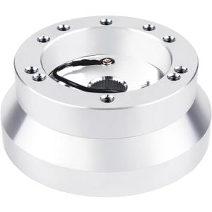 Universal 5/6 Hole Steering Wheel Hub Adapter, Compatible for GMC Chevy Pontiac Cadillac Truck Pickup(Silver)