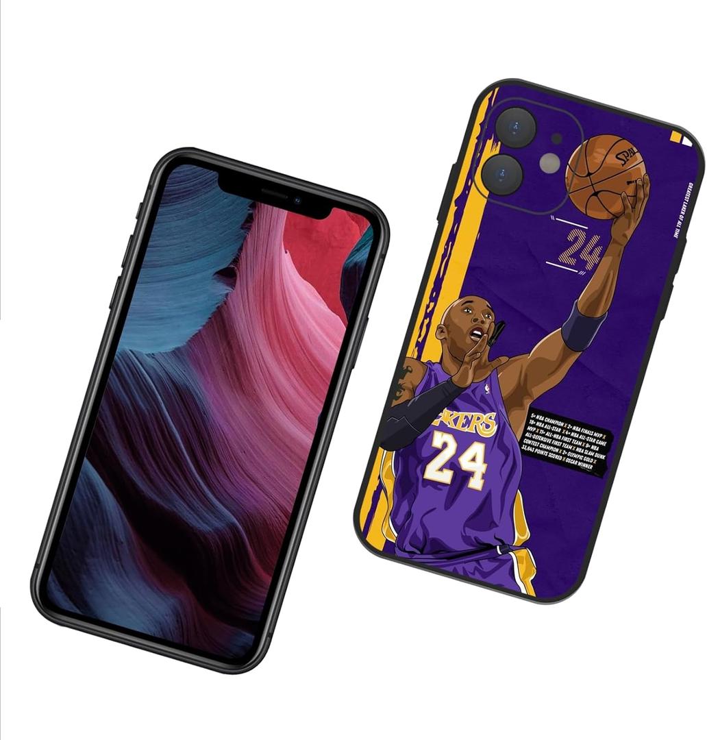 Basketball Star Compatible with iPhone 12 Case for Boys and Men, Basketball Sports Pattern Customization Soft Silicone Shockproof Cases