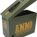 Army Ammo Tin Storage Box container, Lunch Box & bedroom accessories. Military style home decor small stuff organizer, lunchbox treasure snack candy box & keepsake pencil case charger & cord organizer