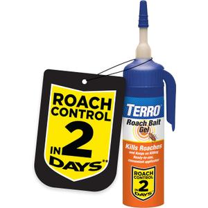 TERRO T502 Cockroach Gel Bait Killer 3 oz - Fast-Acting Roach Killer Indoor Infestation Control for German, American and Oriental Roaches with Precision Applicator