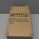 Home Decor, Mercury Glass Pillar Candle Pedestal Holders with 10 Led Lights, Lighted up Candle Holders for Pillar Candle, Glass Candlestick Holders with Timer for Wedding Home Dining Table Xmas (Red)