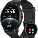 Parsonver Smart Watch for Men Women(Answer/Make Calls), HD Screen Fitness Tracker IP68 Waterproof 100+ Sport Modes, Heart Rate Sleep Monitor, Pedometer, Smartwatch for Android Phones/iPhone Compatible (Black)