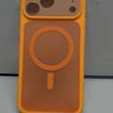 TOCOL for Phone 17 Pro Max Phone Case, Built-in Magnetic Ring, Compatible with Magsafe, Full Camera Protection, Translucent Matte Phone Case for 17 ProMax 6.9 inch (Orange)