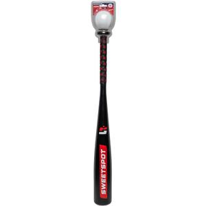 SweetSpot Plastic Big Barrel Bat and Ball Combo Set | 26” Length | Backyard Baseball Set for Youth, Kids, Teens, and Adults