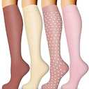 Laite Hebe 4 Pairs-Compression Socks for Women&Men Circulation-Best Support for Nurses,Running,Athletic