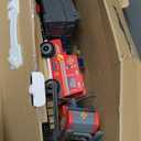 Freniland Wooden Fire Station Playset, 4-Level Pretend Play Firehouse with Fire Truck, Helicopter, Figures & Accessories, Educational Role Play Toy for Toddlers Kids Age 3+