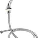 Shower Head with Hose for Salon Hair Wash, High Pressure Showerhead, Shampoo Bowl Sprayer Head Hose, Replacement Part for Barber Shop Spa Rehab (Silver)