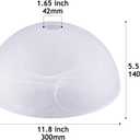 Alabaster White Replacement Glass Shade for Medium Base Socket Floor Lamp, Torchiere Lamp, E26 Base, 1-5/8" Fitter, 12" Diameter x 5.5" Height