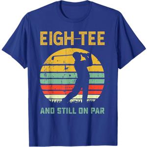 Funny 80th Birthday Golf Pun Golfing 80 Year Old Golfer Tee T-Shirt M
