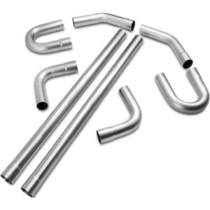 3 Inch Universal T304 Stainless Steel Exhaust Pipe Tubing Kit 16 Gauge Custom Straight U Bend 45 & 90 Degree Mandrel 8PCS
