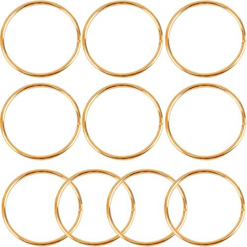 10Pcs Macrame Hoops Ring, BetterJonny 6 Inch Metal Craft Hoops Gold Dream Catcher Rings Wreath Hoop Rings for Home Decorations DIY Crafts