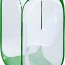 4 Feet Extra Large Monarch Butterfly Habitat, Giant Collapsible Insect Mesh Cage Terrarium Pop-up (White + Green, 28 x 28 x 48 Inches)