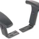 Alera ALE Height Adjustable T-Arms, Interval & Essentia Series Chairs/Stools, Black