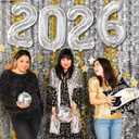 6 x KatchOn, Silver 2026 Number Balloons - 16 Inch | 2026 New Year Balloon | 2026 Balloon | Silver Foil Balloons 2026 For New Years Decorations 2026 | New Years Eve Party Supplies 2026 | NYE Decorations