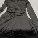 Syiwidii Black Long Sleeve Cocktail Mini Dress for Women Square Neck Birthday Dinner Club Night Bodycon Sexy Short Dresses