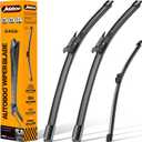 AUTOBOO 3-Pack Windshield Wiper Blades for Ford Explorer 2011-2020 2021 2022 2023 2024, Original Equipment Replacement 26"+22" Front and 11" Rear, All-Weather Performance, Easy One-Click Install