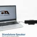 Cyber Acoustics USB Speaker Bar (CA-2890) Stereo USB Powered Speaker, Easily Clamps to Monitor, Convenient Controls