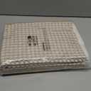 MIULEE Set of 2 Waffle Bathroom Rugs, Boho Bath Rugs Non Slip Washable, Super Absorbent Bath Mats, Ultra Soft Rubber Backed Shower Mats for Bathroom Floor, Tub, Brown & White, 17x24 Inch