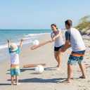 Lewtemi Set of 6 Beach Baseball Ball Inflatable Bat Include 2 Pcs 11 Inch Beach Baseball and 4 Pcs Inflates Bat Pool for Fun Birthday Party(Brown,11.02inch)