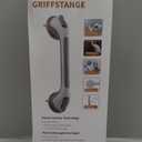 LEVERLOC 2 Pack Shower Grab Bars for Bathtubs and Showers, Easy to Install Suction Shower Handles for Bathroom Removable Handrails for Seniors Elderly Heavy Duty Safety Grip Waterproof Drill Free Gray (16.8 2 Set)