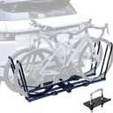 Hitch Mount Bike Rack for 2 Bikes, Double-Arm Bike Rack, Folding Bicycle Carrier for Car & SUV, Fit 2" Receiver