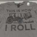 Funny Hay Bale How I Roll Gift Cool Farmer Tractor Driver T-Shirt, S