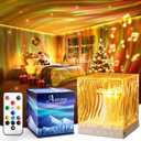 Christmas Projector Christmas Gifts for Teens,White Noise Sound Machine+18 Colors+Bluetooth Music+Remote Control Northern Lights Projector Aurora Light Projector for Bedroom,Christmas Stuff Room Decor (Yellow)