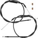 TIGERSGATE 38" Black Vinyl Stainless Steel Braided Extended Throttle and Idle Cable Kit for 2007-2013 Harley Sportsters XL Models, 1996-2017 Some Dyna Models
