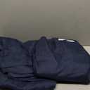 100% Blackout Shield Linen Blackout Curtains for Bedroom 96 Inches Long, Back Tab/Rod Pocket Living Room Drapes, Thermal Insulated Blackout Curtains 2 Panels Set, 50" W x 96" L, Midnight Blue