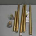 YNL Gold Shower Curtain Rod 36-84 Inch(3-7ft), No Slip No Drill Stainless Steel Spring Tension Curtain Rod, No Rust Shower Rod Adjustable For Bathroom Window Bedroom