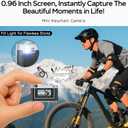 Mini Digital Camera, 1080P HD Tiny Retro Keychain Camera with 32GB Card, 0.96" Screen & OTG Adapter, Vintage Compact Micro Pocket Camera for Travel, Concert, Study Recording, Ideal Gift, Black