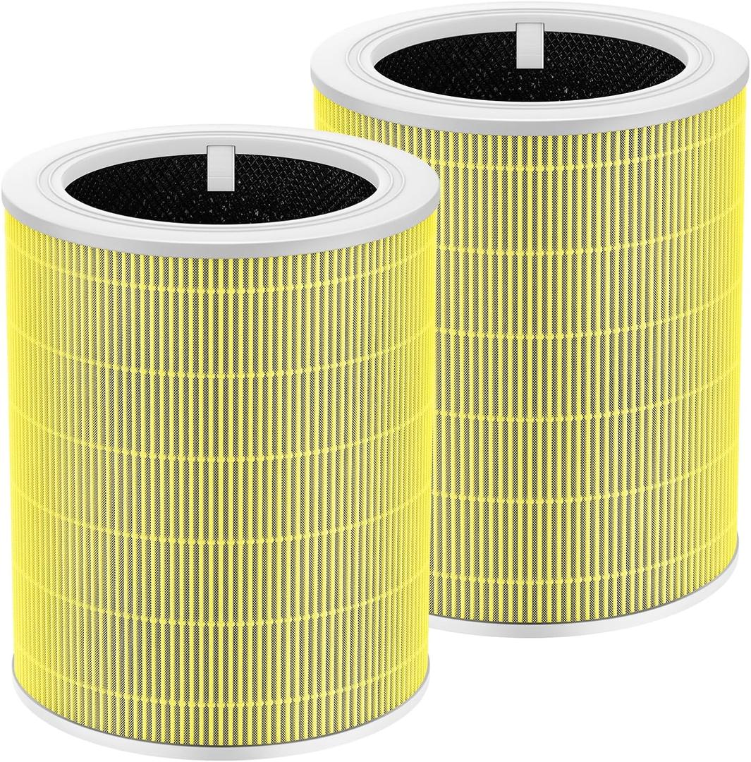 Core 600s-P Pet Replacement Filter Compatible with LEVOIT Core 600S Air Purifier, 3-in-1 Filtration Filter and Activated Carbon 600s Filters, Core 600S-P, Core 600S-RF-PA, 2 Pack
