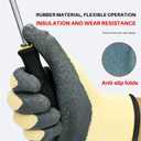 Insulated Electrician Gloves 400V High Voltage Electrical Gloves,Rubber Safety Work Gloves,Non Slip,Non Electric Shock (Large)