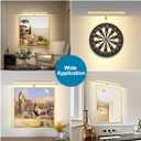 LED Picture Lights for Paintings Plug in, Adjustable Art Light Gallery Wall Light for Display Art Work, 16inch 6W 3000K Warm White, Gold Finish CRI80+