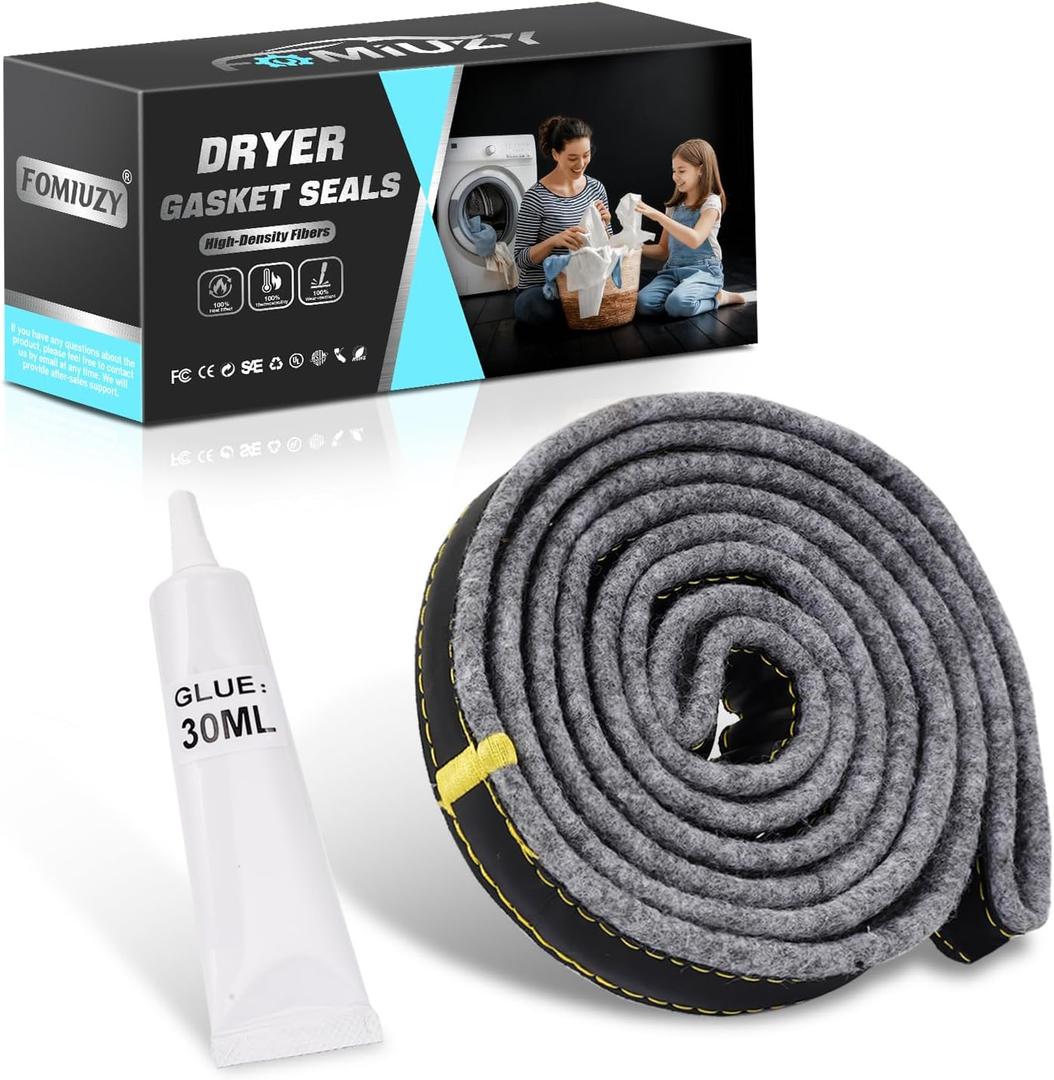 Dryer Drum Felt Gasket Seal Repair Replacement Kit DC97-07618A Fit for Samsung DV42H5200EP/A3 DV50K8600EV/A3 DV52J8700GP/A2 DV50K7500EV/A3 DV45K7600EW/A3 DV48J7700EW/A2 DV45H6300EG/A3 & More