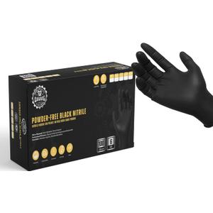 DAWG Black Nitrile Gloves, Disposable, Latex Free, Diamond Grip, Powder Free, Professional Grade