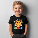 Field Day Shirt for Toddler Boys Girls Kids 2-8T, Colorful Field Day Print, Short Sleeve Tee, Fun & Comfortable (Black)