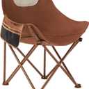 Portable Lightweight Compact Camping Foldable Chair with Carry Bag for Hiking Fishing Beach Brown