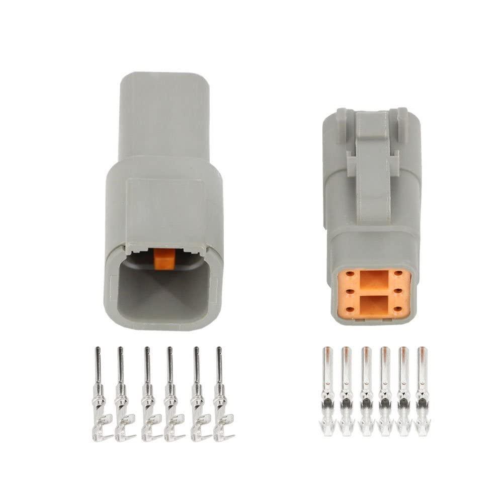 5 Sets Automotive Connector Waterproof Plug Sheath with Terminal DTM06-6S / DTM04-6P