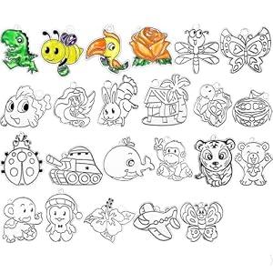 WILLBOND 24 Pieces Sun Catchers Craft Assorted Sun Catcher Kits for Window