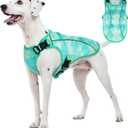 Kuoser Dog Cooling Vest for Dogs, Lightweight Cooling Shirt for Small Medium Large Dogs, Adjustable Pet Cooler Jacket with Reflective Stripe, UV Protection Pet Harness T-Shirt for Summer Outdoor