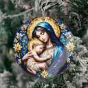 2 x Christian Christmas Ornament 2025, Religious Christmas Ornaments, Virgin Mary and Baby Jesus Ornament, Holy Mother and Child Ornament, Catholic Faith Gift, Blessed Mary Tree Decor (Nelxi-213)