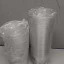 9 oz Clear Plastic Cups with Strawless-Sip-Lids, 50 Sets Disposable Cups Plastic Iced Coffee Cups, To Go Cups with Sip Through Lids for Smoothie, Milkshake, Cold Drinks for Party, Wedding, Event